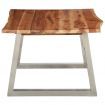 Coffee Table 100x60x40 cm Solid Acacia Wood and Stainless Steel