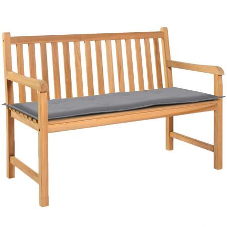 Garden Bench Cushion Grey 120x50x3 cm