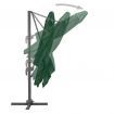 Cantilever Umbrella with Aluminium Pole 400x300 cm Green