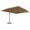 Cantilever Umbrella with Aluminium Pole 400x300 cm Taupe