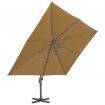 Cantilever Umbrella with Aluminium Pole 400x300 cm Taupe