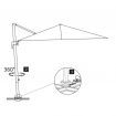 Cantilever Umbrella with Aluminium Pole 400x300 cm Taupe