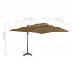 Cantilever Umbrella with Aluminium Pole 400x300 cm Taupe