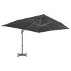 Cantilever Umbrella with Aluminium Pole 4x3 m Black