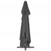 Cantilever Umbrella with Aluminium Pole 4x3 m Black