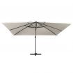 Cantilever Umbrella with LED Lights and Aluminium Pole 400x300 cm Sand