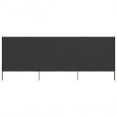 3-panel Wind Screen Fabric 400x160 cm Anthracite