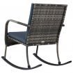 Garden Rocking Chair Poly Rattan Anthracite