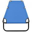 Folding Sun Lounger Blue Steel