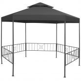 Garden Gazebo 323x275x265 cm Anthracite