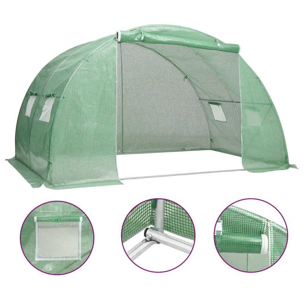 Greenhouse with Steel Foundation 8 m? 2x4x2 m