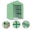 Greenhouse with Shelves Steel 143x143x195 cm