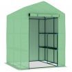 Greenhouse with Shelves Steel 143x143x195 cm