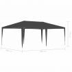 Professional Party Tent 4x6 m Anthracite 90 g/m?