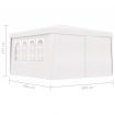 Professional Party Tent with Side Walls 4x4 m White 90 g/m?