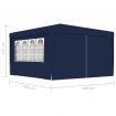 Professional Party Tent with Side Walls 4x4 m Blue 90 g/m?