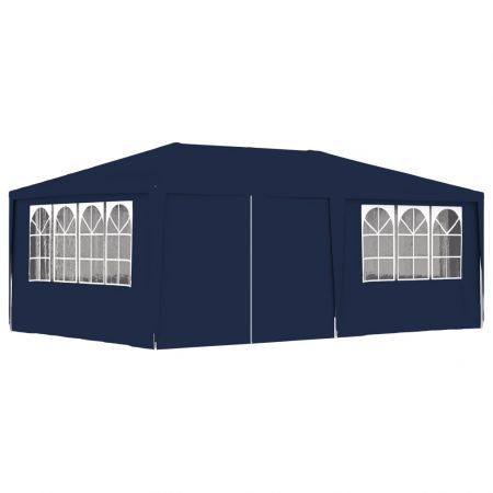 Professional Party Tent with Side Walls 4x6 m Blue 90 g/m?