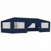 Professional Party Tent with Side Walls 4x9 m Blue 90 g/m?