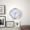 Wall Clock with Quartz Movement Hygrometer and Thermometer 30 cm White