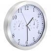 Wall Clock with Quartz Movement Hygrometer and Thermometer 30 cm White