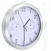 Wall Clock with Quartz Movement Hygrometer and Thermometer 30 cm White