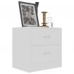 Bedside Cabinets 2 pcs High Gloss White 40x30x40 cm Chipboard