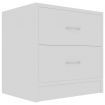 Bedside Cabinets 2 pcs High Gloss White 40x30x40 cm Chipboard