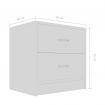 Bedside Cabinets 2 pcs High Gloss White 40x30x40 cm Chipboard