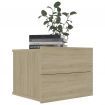 Bedside Cabinet Sonoma Oak 40x30x30 cm Chipboard