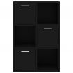 Storage Cabinet Balck 60x29.5x90 cm Chipboard