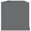 CD Wall Shelf High Gloss Grey 75x18x18 cm Chipboard
