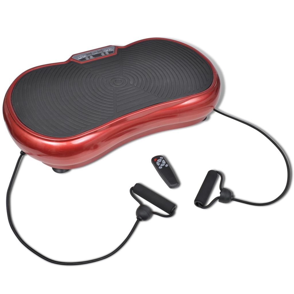 Fitness Vibration Plate Small 200 W with Belts Red