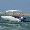 3 Bow Bimini Top White 183x140x140 cm