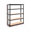 Giantz 1.8M Warehouse Racking Shelving Storage Shelf Garage Shelves Rack Steel Black