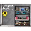 Giantz 1.8M Warehouse Racking Shelving Storage Shelf Garage Shelves Rack Steel Black