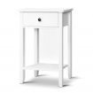 Artiss Bedside Table 1 Drawer with Shelf - BOWIE White