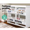 Artiss Shoe Cabinet Shoes Storage Rack Organiser White Shelf Drawer Cupboard 24 Pairs