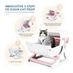 Cat Litter Box Large Kitty Hooded Tray Semi Automatic Toilet Pet Furniture Training Pink