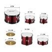 Melodic 5 Piece Drum Kit for Children Kids w/ Kick Pedal Cymbals Stool Drumsticks Red 