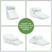 Luxdream 3 Pcs Foam Bed Wedge Pillow Headrest Leg Elevation Pillow Breathable Cover