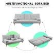 188cm Fabric Sofa Bed Set 3 Seater Lounge Couch Recliner with Cup Holders Light Grey