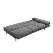 188cm Fabric Sofa Bed Set 3 Seater Lounge Couch Recliner with Cup Holders Dark Grey