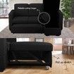 Sofa Bed Lounge Set Futon Couch 3 Seater Storage Chaise Corner Black