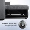 4 Seater Fabric Sofa Bed Corner Lounge Chaise Couch Set with Storage Dark Grey