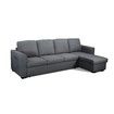 4 Seater Fabric Sofa Bed Corner Lounge Chaise Couch Set with Storage Dark Grey