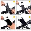 Bike Phone Mount Metal Motorcycle Smartphone Holder for Handlebar Cradle Clamp with 360 Rotate 4.0-7.0 inch Device