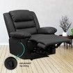 Luxury Armchair Lounge Recliner Chair Leather Reclining Chair Black