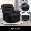 Luxury Armchair Lounge Recliner Chair Leather Reclining Chair Black