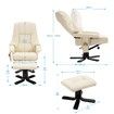 Full Body Massage Recliner Chair 8 Point Heated Office Chair Beige