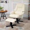 Full Body Massage Recliner Chair 8 Point Heated Office Chair Beige